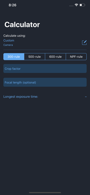 Astrophotography Calc