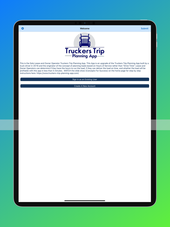 Truckers Trip Planning Solo