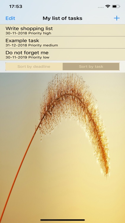 My list of tasks