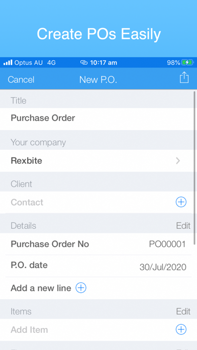 How to cancel & delete Purchase Order Maker - POs from iphone & ipad 2