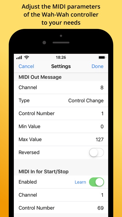 Wah-Wah MIDI remote controller
