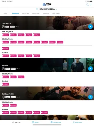 Captura de Pantalla 1 VOX Cinemas App iphone