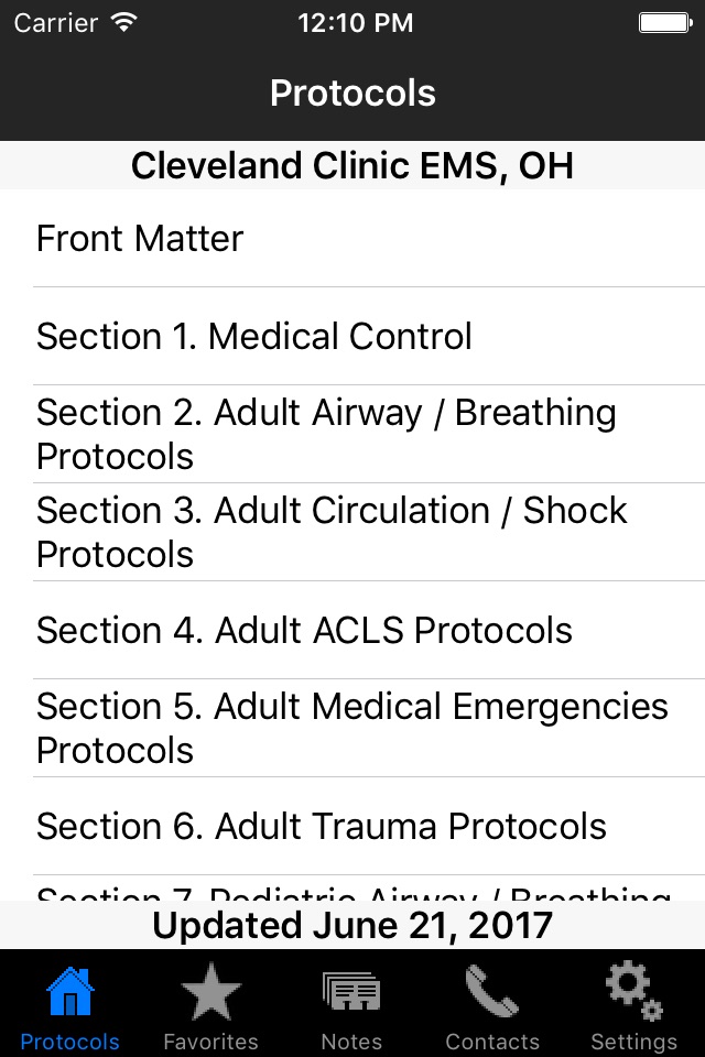 Cleveland Clinic EMS Protocols screenshot 2