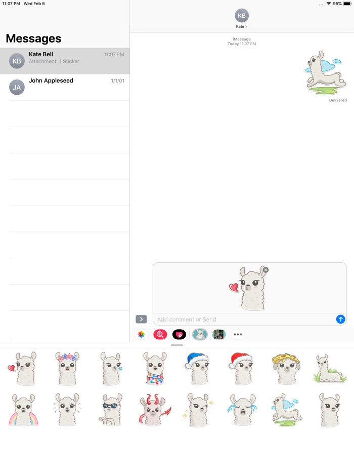 Llama Stickers  Emojis