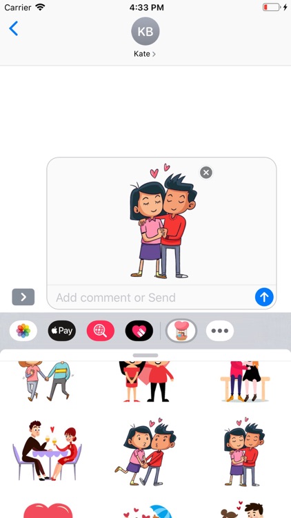 Cute Couple Love Stickers Pack screenshot-5