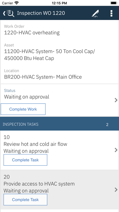 IBM Maximo Inspector screenshot 2