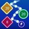 Make the balls fall and bounce on the blocks to blast them