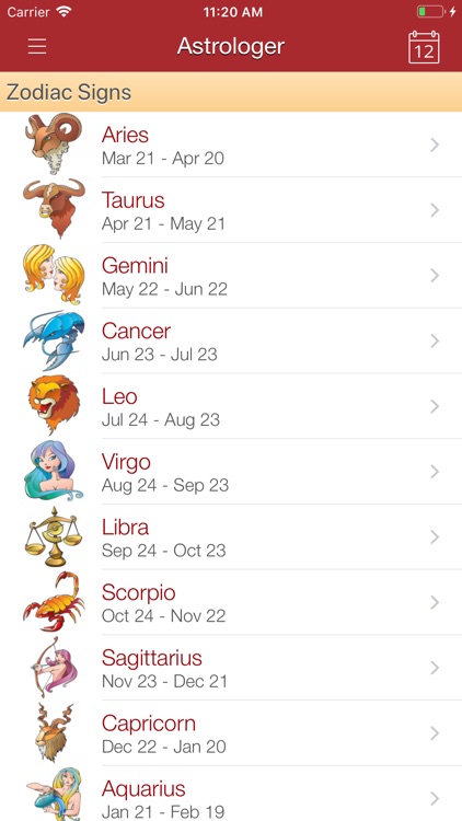 Astrologer : Zodiac Signs