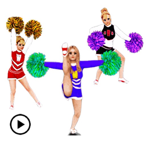 Animated Happy Cheerleader icon