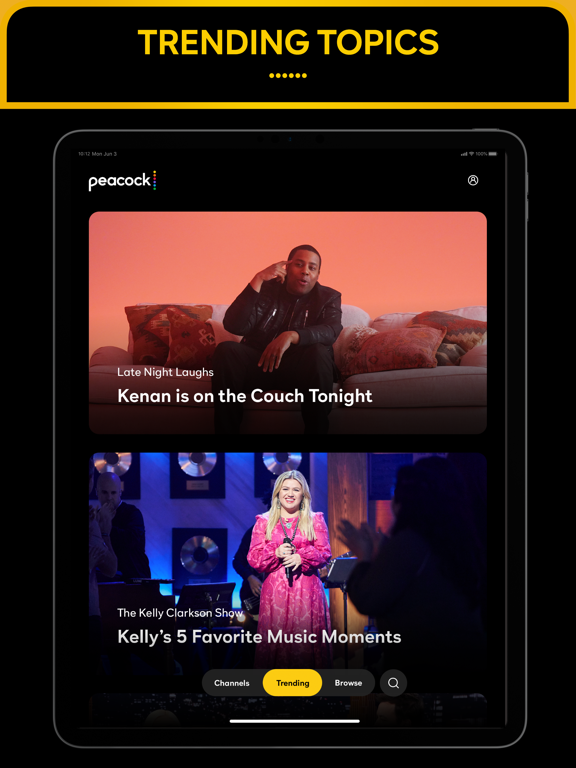 iPad Image of Peacock TV