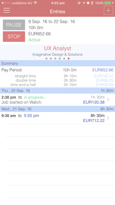 Work Clock - Timesheet Manager screenshot 2