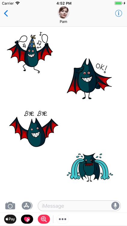 Funny and crazy BAT stickers