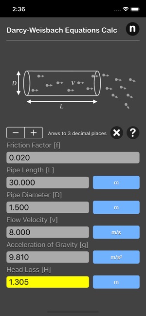 Darcy Weisbach Equations Calc(圖1)-速報App