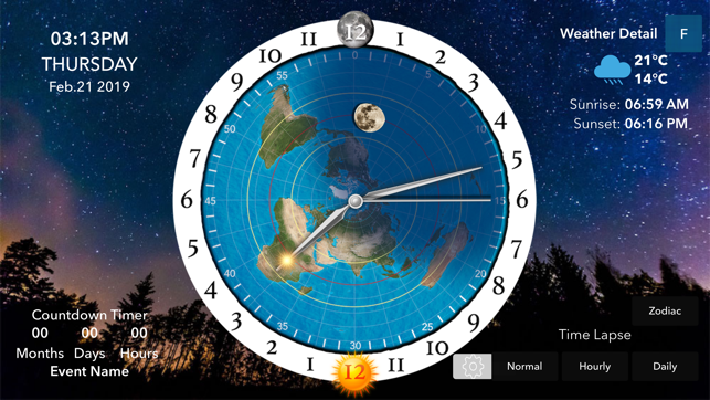 Flat Earth Sun & Moon Clock(圖1)-速報App