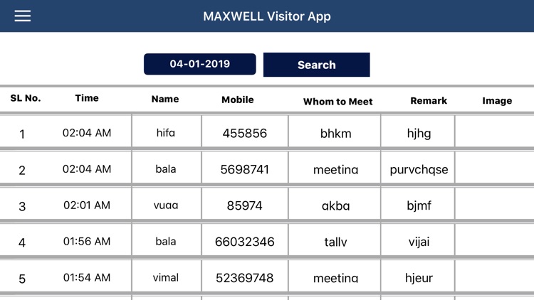 Maxwell Visitor App