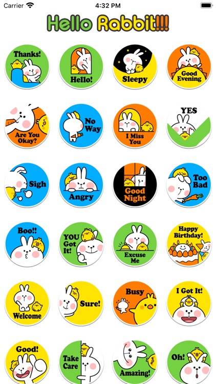 Stickers: Hello Rabbit!!!