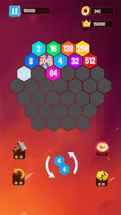 Honey Bee 2048 Hexagon