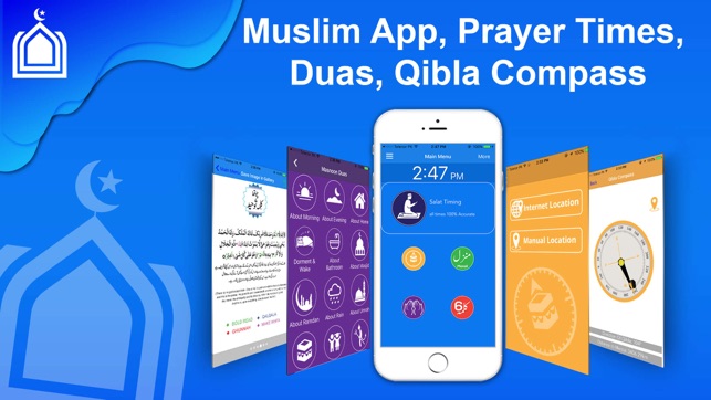 Muslim Prayer Times,Find Qibla