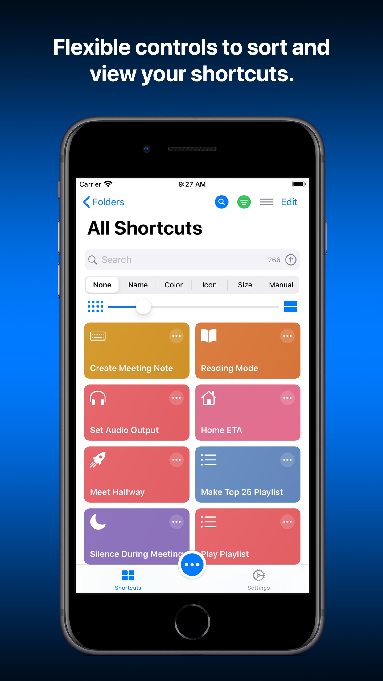 Screenshot do app LaunchCuts
