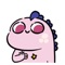 Kawaii pink dinosaur is a cute and funny emoticon picture, come and share it with your friends