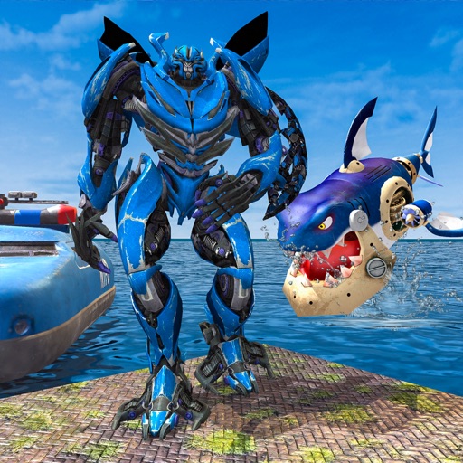 SharkMan Robot Transform Game Icon