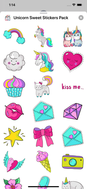 Unicorn Sweet Stickers Pack(圖2)-速報App