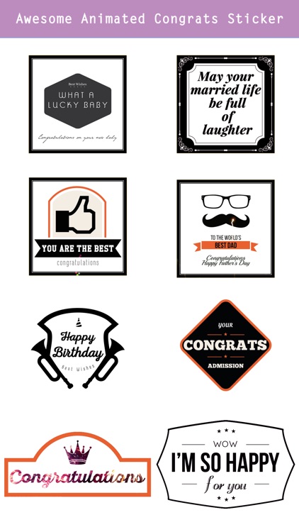 Animated Congrats Stickers screenshot-3