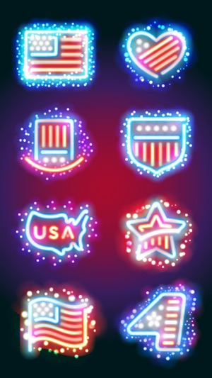 Neon Happy Independence Day IM