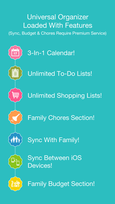 Organizer:To-Do+Cal+Grocery Lists+Alerts Screenshot 2