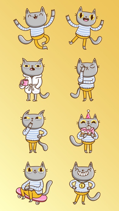 Cat Puns Text Sticker Pack App screenshot 3