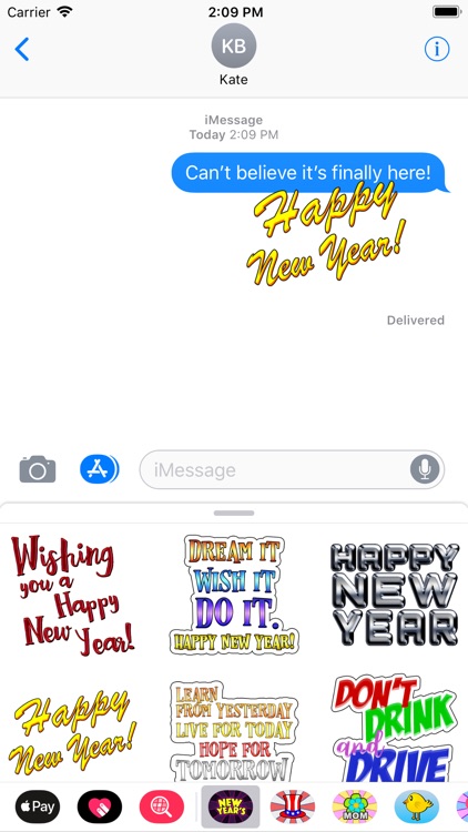 New Year's Fun Stickers