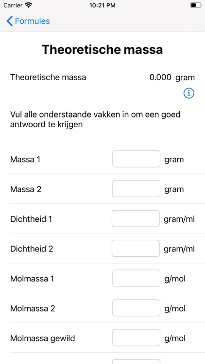 Science Formulas Calculator