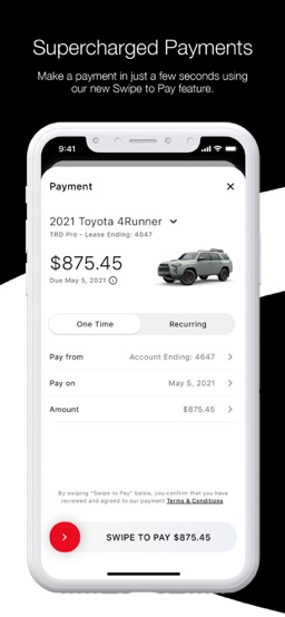 Toyota Financial Services app screenshot