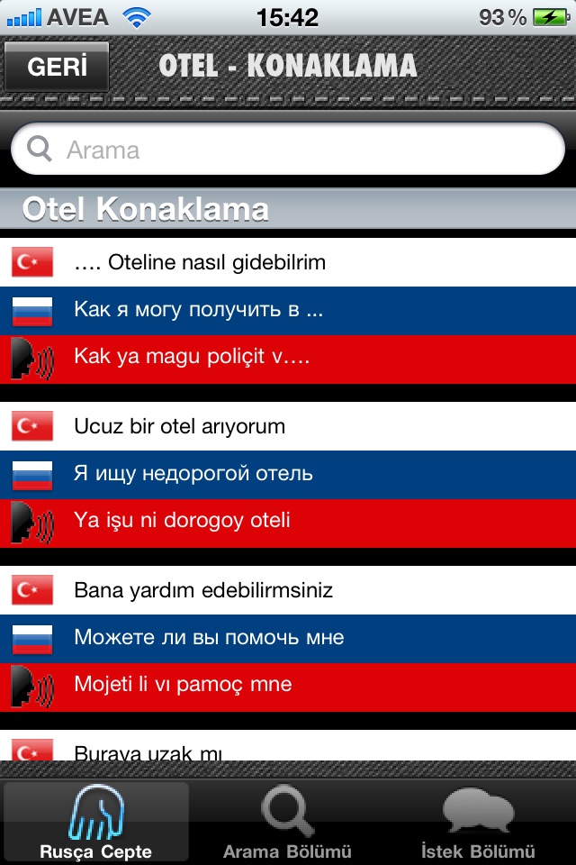 Rusça Cepte screenshot 2