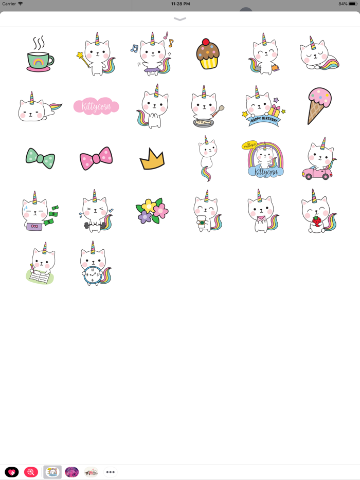 Sweet Kitty Unicorn Stickers