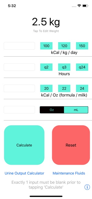 Pediatric Nutrition Tool