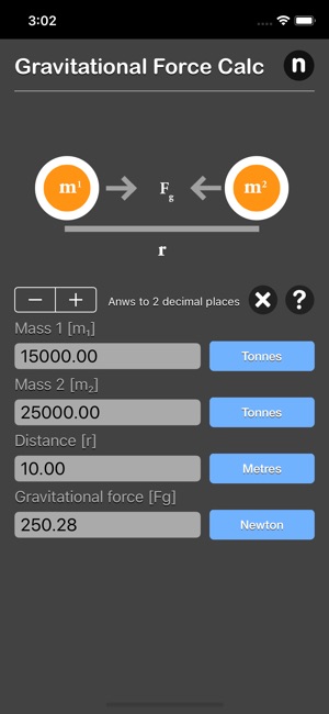 Gravitational Force Calculator(圖7)-速報App