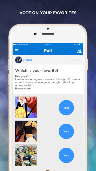 How to make a poll on amino