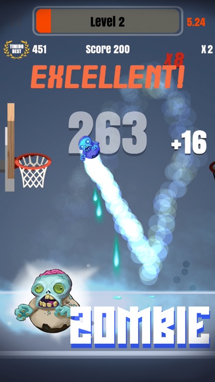 Tap Shots - dunk shot on fire