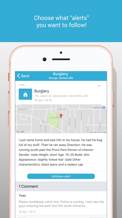 WeAlert - safer neighborhoods