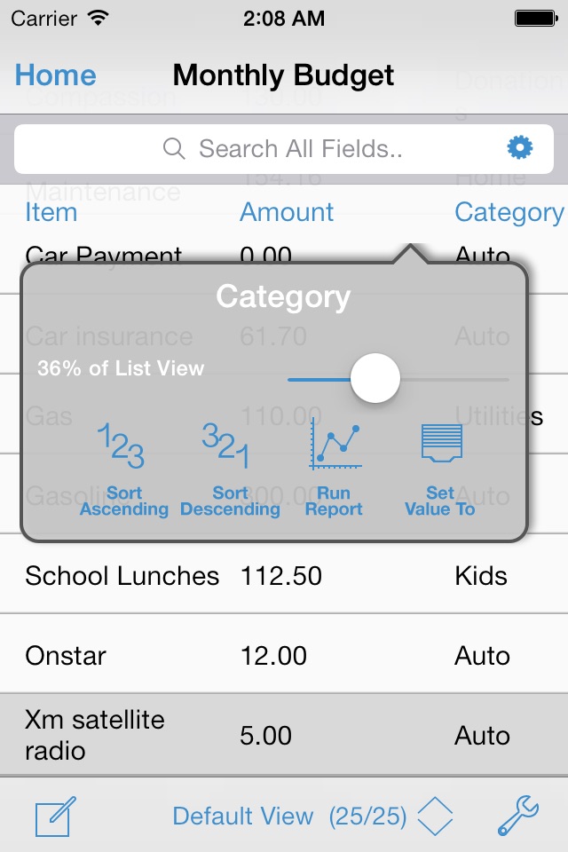 HanDBase Database Manager screenshot 2