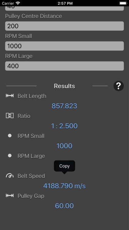 Pulley Size Rpm Chart