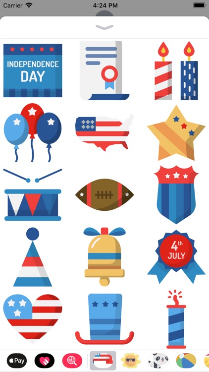 July 4th America Stickers