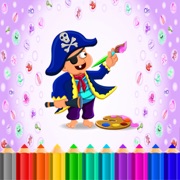 Kid Coloring Bundle Lite : Learn Paint Pirate,Fruit,Monster,Birthday Theme