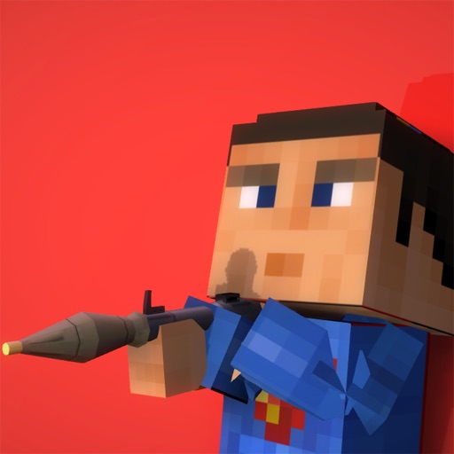 Blocky Superhero Crime Battle Icon