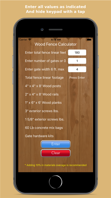 WoodFenceCalc screenshot 3