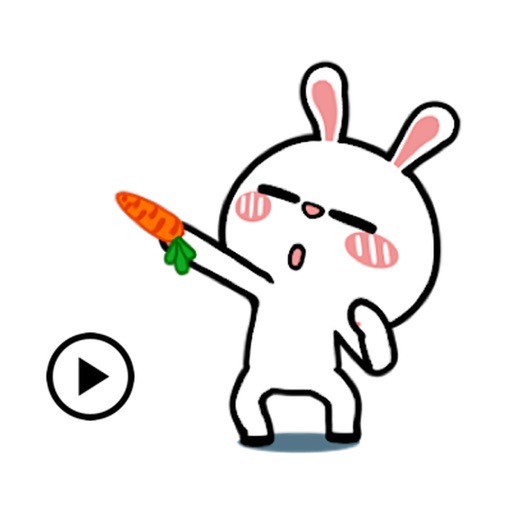 Animated Happy Rabbit Sticker icon
