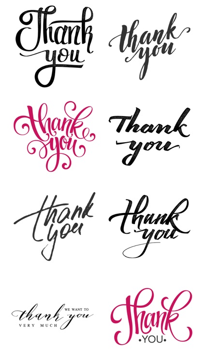 Thanks Typography Stickers App