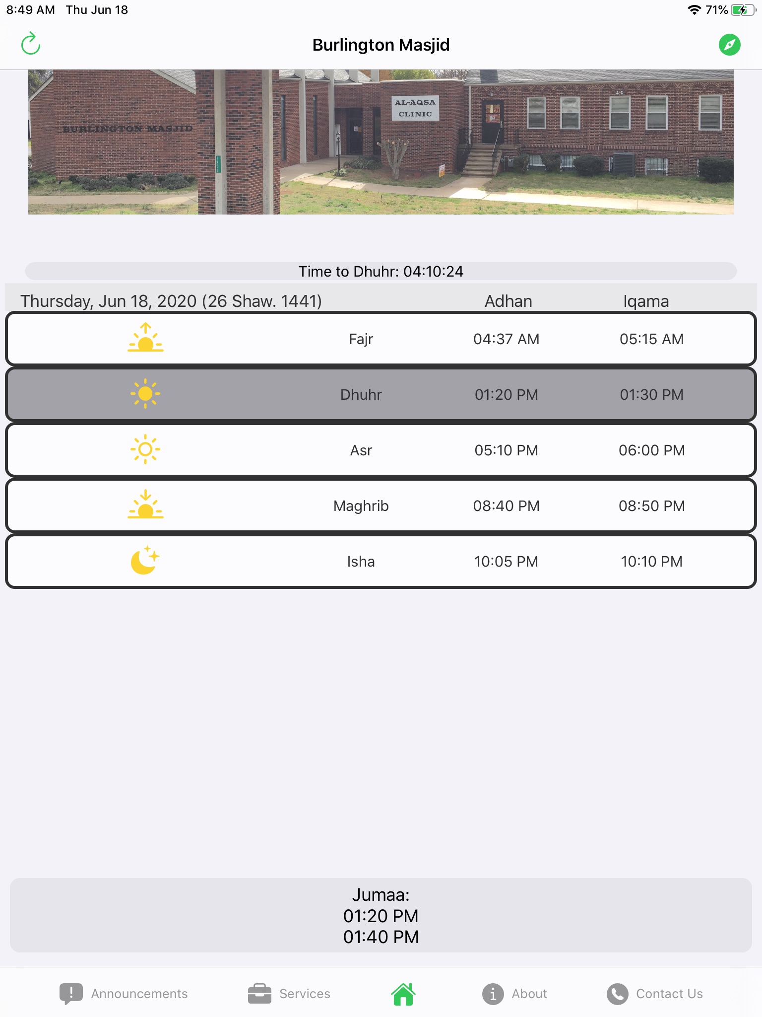 Burlington Masjid screenshot 2