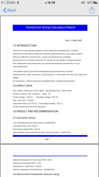 Transformer Sizing Calculation screenshot 4